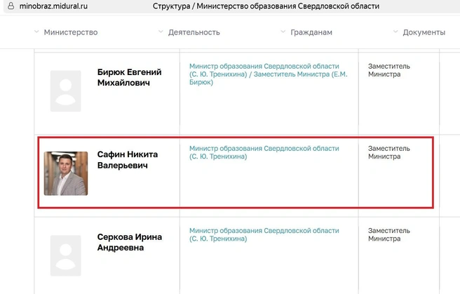 Никита Сафин назначен замминистра образования Свердловской области | Источник: minobraz.midural.ru