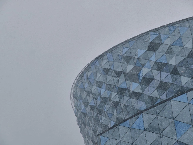 Альтернативное видение Новосибирска как мегаполиса, полностью созданного изо льда | Источник: Александр Ощепков / NGS.RU