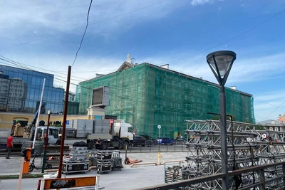 В центре Новосибирска монтируют площадку форума «Дикоросы»