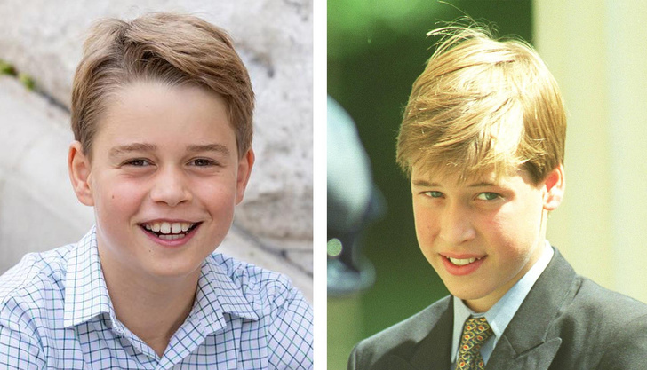 Копия отца: сравните новый портрет принца Джорджа и принца Уильяма