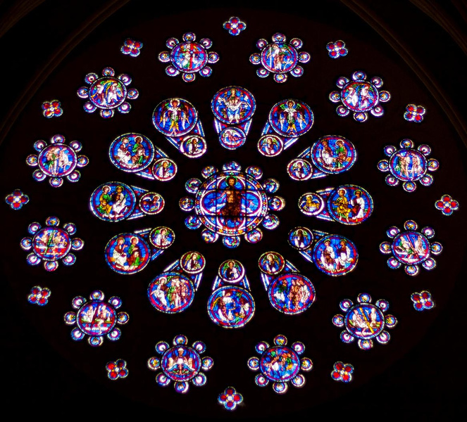 Библия на цветном стекле: 36 занимательных деталей витражей собора Нотр-Дам-де-Шартр