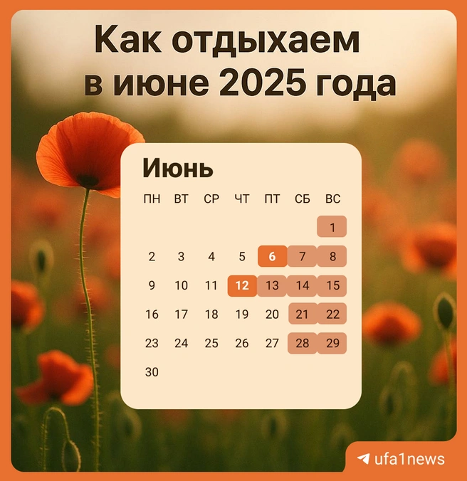 Не то чтобы сильно загруженный июнь выпадает | Источник: Арина Насырова / UFA1.RU