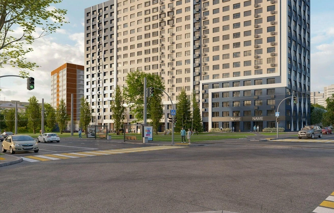 А чтобы блоки кондиционеров не нарушали конструктивистскую строгость, для них предусмотрели специальные корзины | Источник: ГК «Виктория»