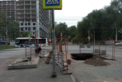 На Средне-Садовой в Самаре разрыли пешеходный переход