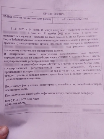 Источник: из борзинских чатов