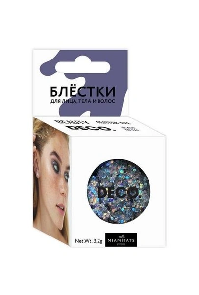 Блестки для лица, тела и волос `DECO.` by Miami tattoos (Heavy metal) Цена: market.yandex.ru