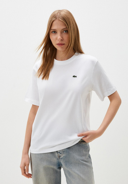 Футболка Lacoste Relaxed Fit, цвет: белый, MP002XW0FYZA — купить в интернет-магазине Lamoda