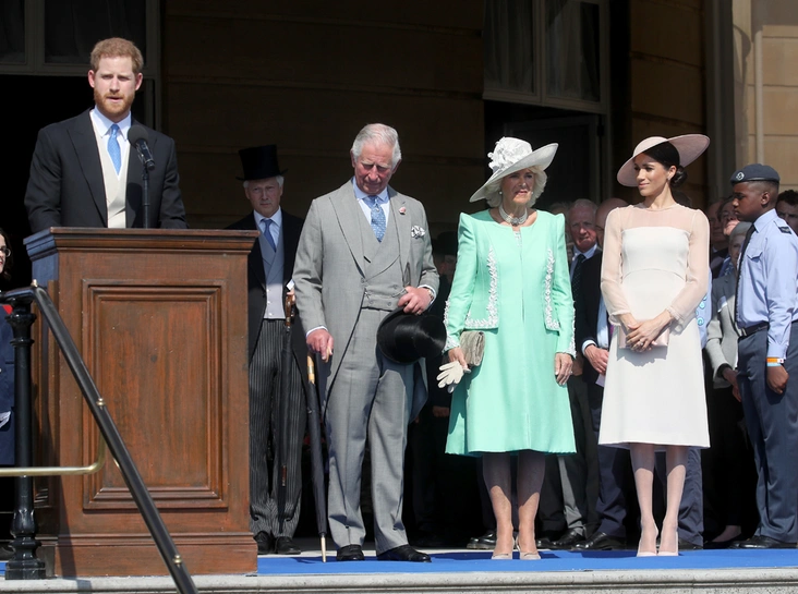 Герцог и герцогиня Сассекские на мероприятии по случаю грядущего 70-летия принца Чарльза, 22 мая 2018 года