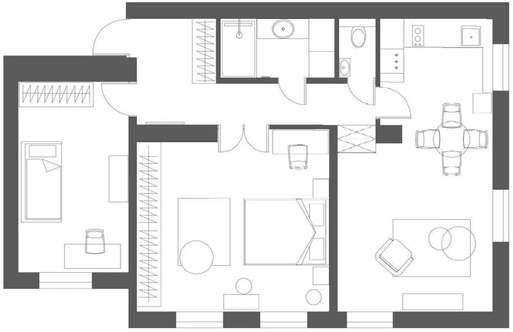 Личный опыт: яркая квартира 74 м² в сталинке