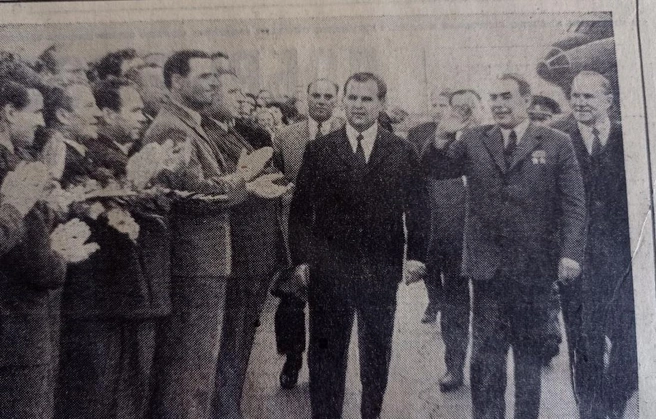 Встреча Леонида Брежнева в Омске 1 сентября 1972 года | Источник: В. Липовский / Омская правда