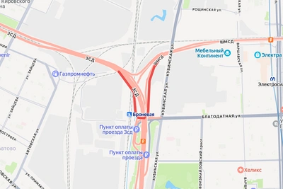 Ночные перекрытия съезда ЗСД на Витебскую развязку