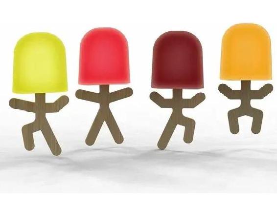 Форма для замороженных десертов Lollypop Men, 4 ячейки, Mustard