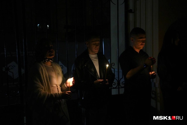 Таинство пасхальной ночи в церкви священномученика Антипы Пергамского на Колымажном дворе | Источник: Дарья Шутова / MSK1.RU