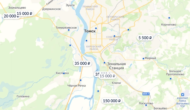 Нам предлагают разные варианты от 5 тысяч до 150 тысяч рублей | Источник: cian.ru