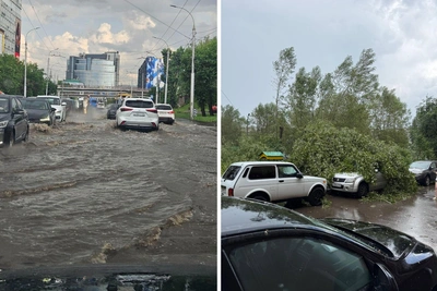 Девятибалльные пробки в Красноярске после ливня
