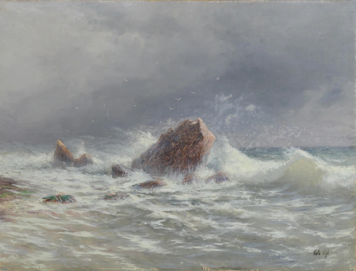 Лев Феликсович Лагорио. «Прибой», 1896. Холст, масло. СИХМ. | Источник: СИХМ