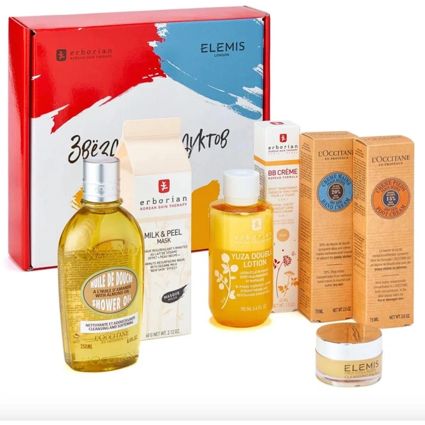 Подарочный набор косметики, Elemis, Erborian, L'Occitane