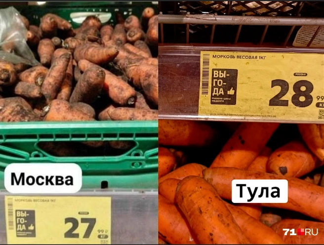 В Туле морковь дороже на 3,57% | Источник: Максим Улитов / 71.RU