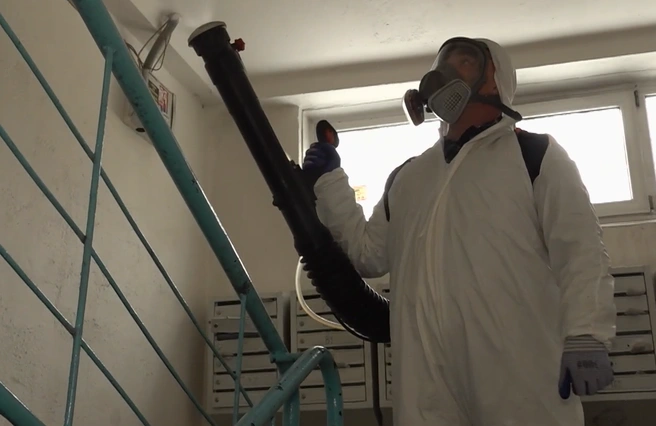 Мужчина 15 лет работает дезинфектором  | Источник: smotrim, Россия-1