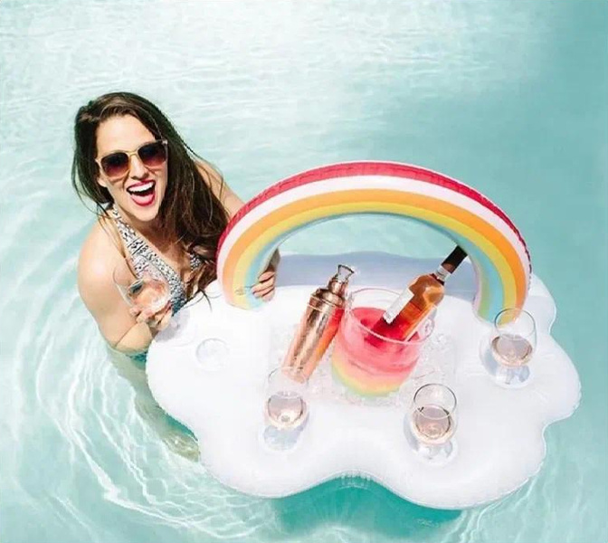 Пляжный надувной бар «Облако с радугой», Mister Gift