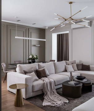 Лаконичная квартира 170 м² в спокойной цветовой гамме