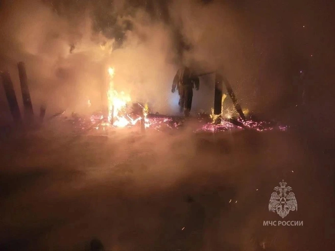 В пожаре погибли два человека | Источник: МЧС Красноярского края / МАКС