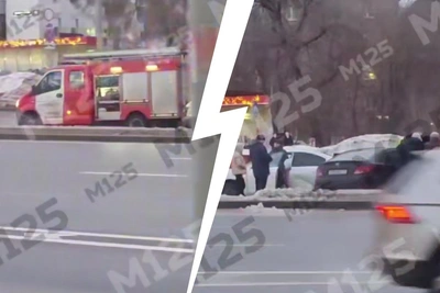 На Волоколамском шоссе произошла массовая авария