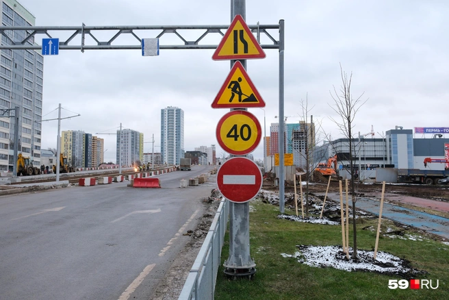 Улица Карпинского почти готова к техническому открытию, но до воскресенья остаётся закрытой | Источник: Тимофей Калмаков / 59.RU