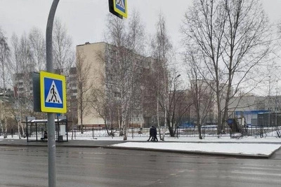 Апрельский снегопад в Тюменской области