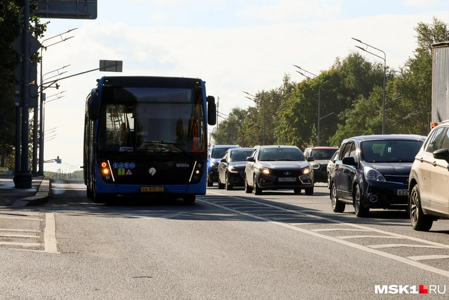 Выделенная полоса для автобусов на Липецкой улице | Источник: Артем Устюжанин / MSK1.RU