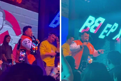 Сергей Жуков спел «Алешку» и раздал торт в Новосибирске