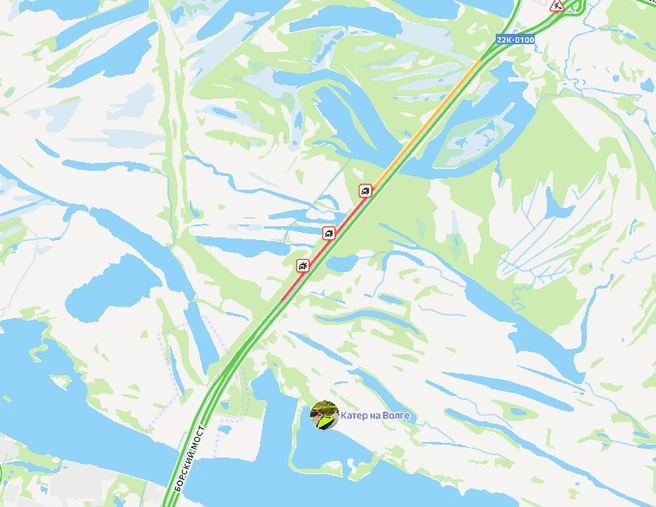 Из-за ДТП движение в сторону Нижнего затруднено