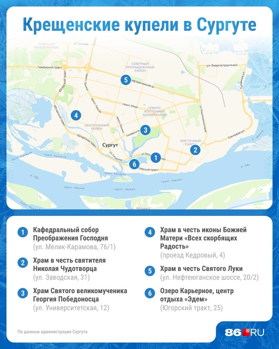 Места для купания в Сургуте: адреса купелей | Источник: Юрий Скулыбердин / Городские порталы