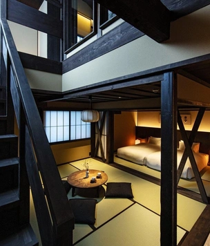 Столетний дом в центре Киото переделали в отель