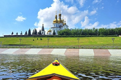 Тюменец проплыл по Туре 20 км и снял город с воды
