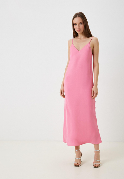 Платье-комбинация нежно-розового цвета