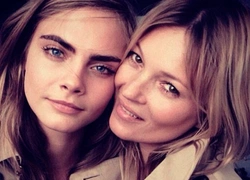 Две звезды: Кара Делевинь и Кейт Мосс снимутся в рекламе аромата Burberry