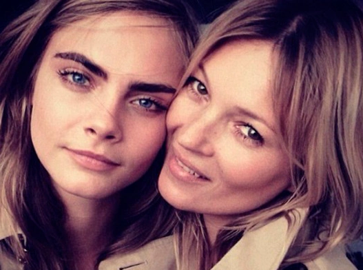 Две звезды: Кара Делевинь и Кейт Мосс снимутся в рекламе аромата Burberry