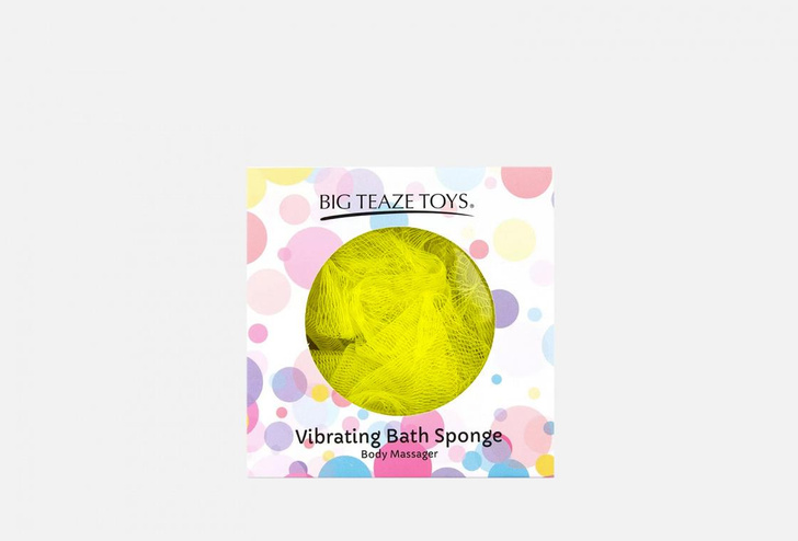 Губка для ванны с вибропулей Big Teaze Toys Bath Sponge Vibrating yellow 