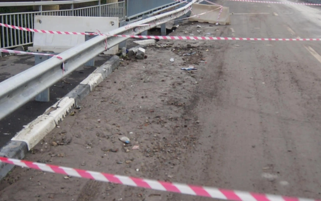 Состояние моста после ливней