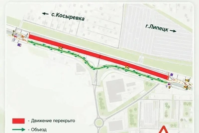 Новая схема движения на Елецком шоссе в Липецке