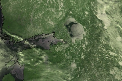 Лёд диктует погоду Петербурга на снимках из космоса