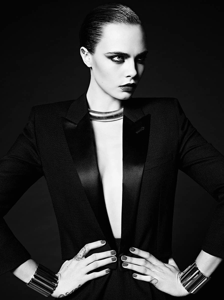 Кара Делевинь для Saint Laurent