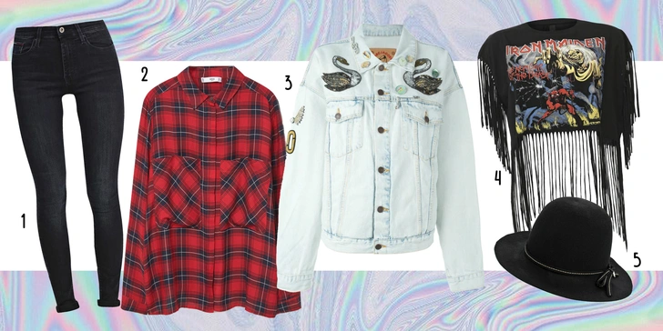 1. Джинсы, Tommy Hilfiger. 2. Рубашка, Mango. 3. Куртка, Marc Jacobs. 4. Топ, Topshop. 5. Шляпа, Liu Jo. | thegirl.ru