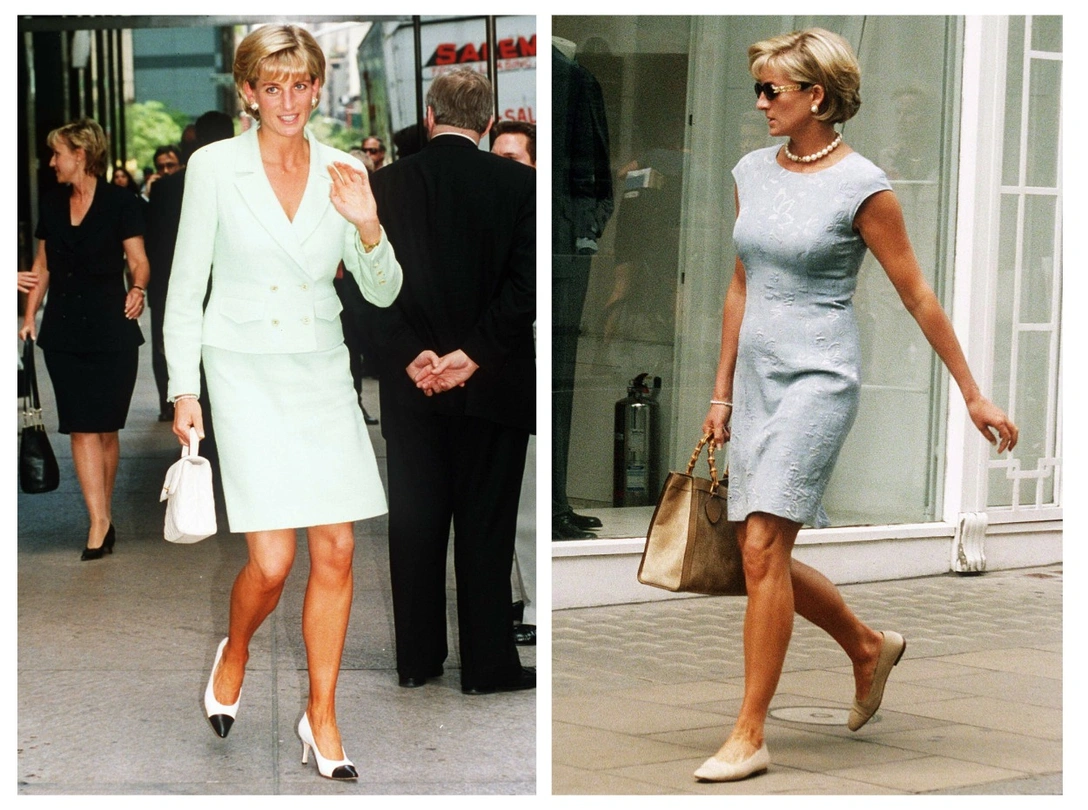 Принцесса Диана на шоппинге в Нью-Йорке, 23 июня 1997; принцесса Диана рассматривает витрины магазинов на Бонд-стрит, 1997 | marieclaire.ru