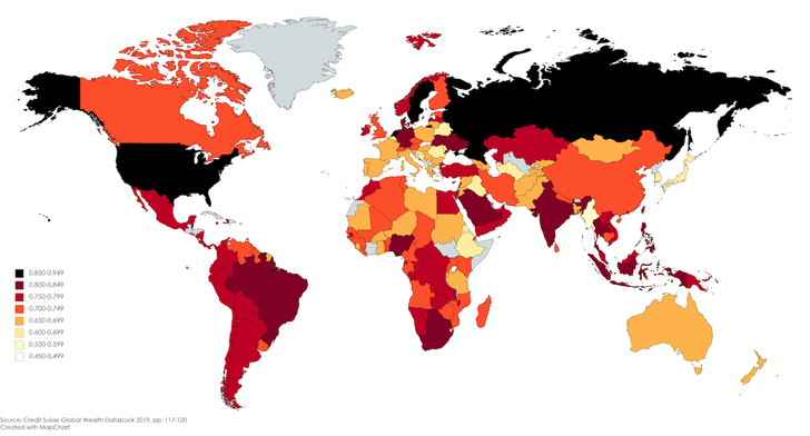 Некоторые равнее других: карта экономического неравенства в мире