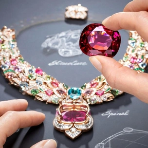 В колье миллионеров Bvlgari Celestial Mosaic инкрустирована самая дорогая шпинель в мире из Таджикистана