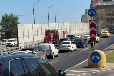 Столкновение двух авто на ТТК у Рижского вокзала