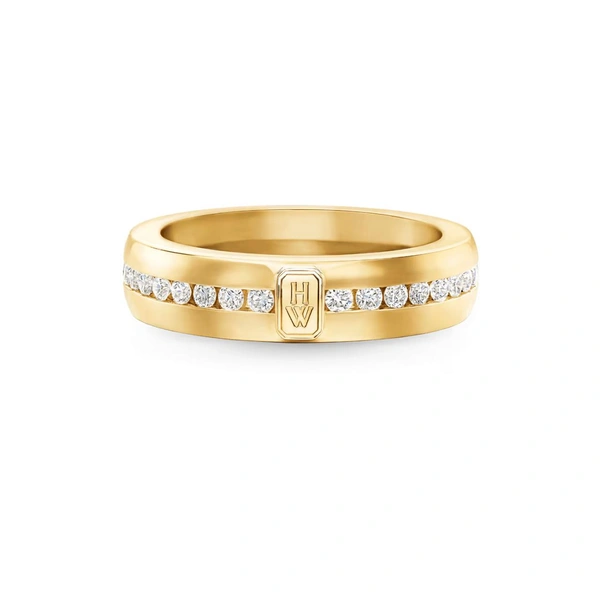 Harry Winston HW Logo Yellow Gold Diamond Ring (цена по запросу)