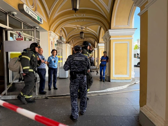 Станцию метро «Гостиный двор» закрыли из-за задымления | Источник: Евгения Горбунова / FONTANKA.RU